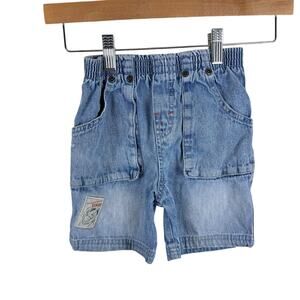 The Wonderful World Of Disney Vtg Tigger Patch Elastic Waist Jean Shorts Boys 4T